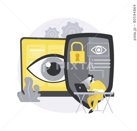 Eye tracking technology abstract concept vector illustration. Eye tracking technology abstract concept vector illustration. 80594864