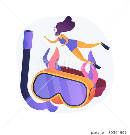 Snorkeling abstract concept vector illustration. 80594991