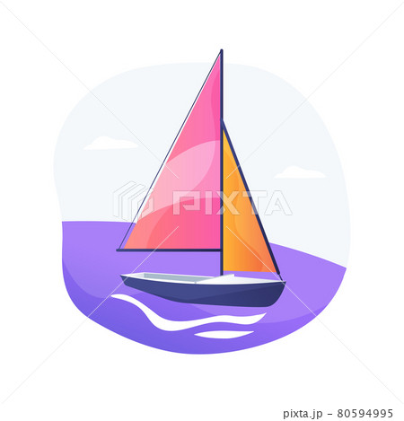 Sailing abstract concept vector illustration. 80594995