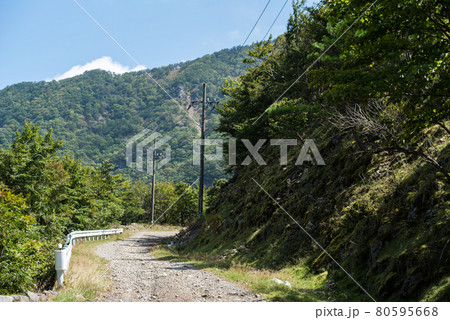 【剣山スーパー林道】川成峠から見る林道入口 80595668