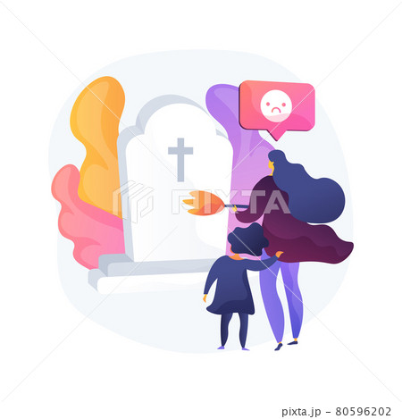 Widowed person abstract concept vector illustration. 80596202