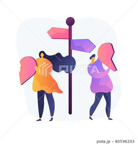 Separated person abstract concept vector illustration. 80596203