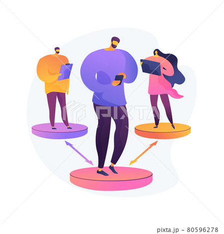 Social distancing abstract concept vector illustration. Social distancing abstract concept vector illustration. 80596278