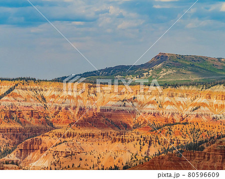 Aerial view of the beautiful Cedar Breaks National Monument 80596609