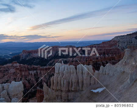 Beautiful sunrise of the Inspiration Point of Bryce Canyon National Park Beautiful sunrise of the Inspiration Point of Bryce Canyon National Park 80596802
