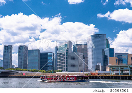《東京都》夏の東京ベイエリア・隅田川沿い 《東京都》夏の東京ベイエリア・隅田川沿い 80598501