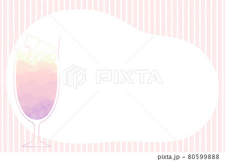 ポストカード_水彩ピーチソーダ 80599888