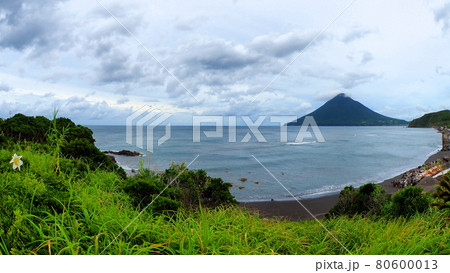 長崎鼻からの開聞岳1 長崎鼻からの開聞岳1 80600013