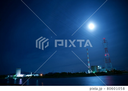 夜の三池港　【福岡県大牟田市】 80601058