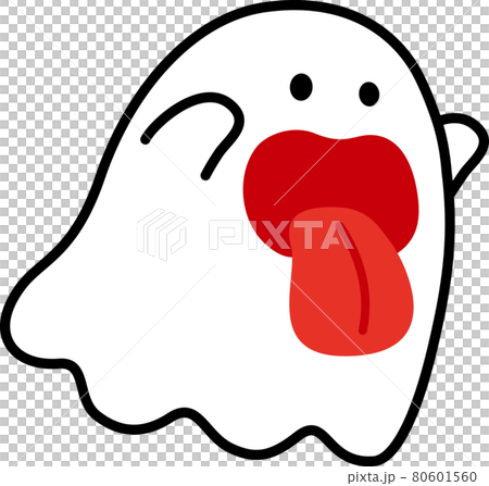 かわいいハロウィンのおばけ6(舌を出しておどかす) かわいいハロウィンのおばけ6(舌を出しておどかす) 80601560