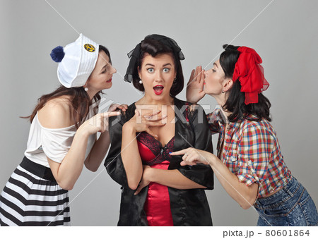 Beautiful women talking . Beautiful women talking . 80601864
