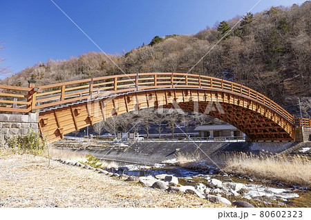 【長野県】中山道 奈良井宿 木曽の大橋 【長野県】中山道 奈良井宿 木曽の大橋 80602323