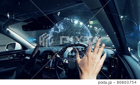 自動運転イメージ　カーエレクトロニクス 80603754