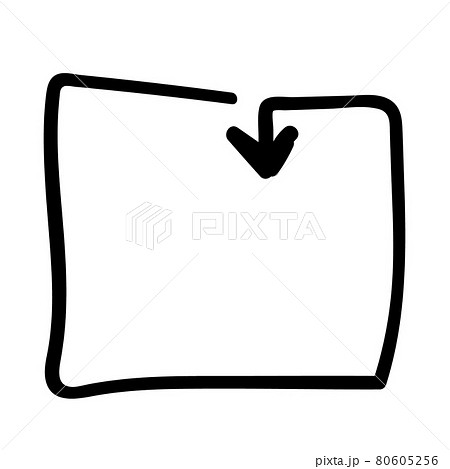 square frame arrow for infographics. doodle hand hand drawing sketch. vector illustration element square frame arrow for infographics. doodle hand hand drawing sketch. vector illustration element 80605256