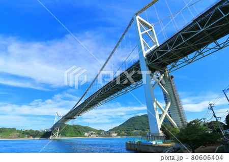 【福岡県】晴天下の関門海峡 【福岡県】晴天下の関門海峡 80606404