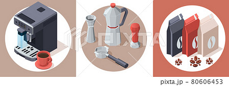 Coffee Isometric Compositions Set 80606453