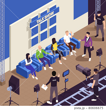 TV Show Isometric Illustration 80606675