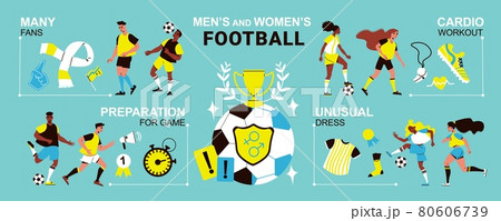 Football Flat Infographics 80606739