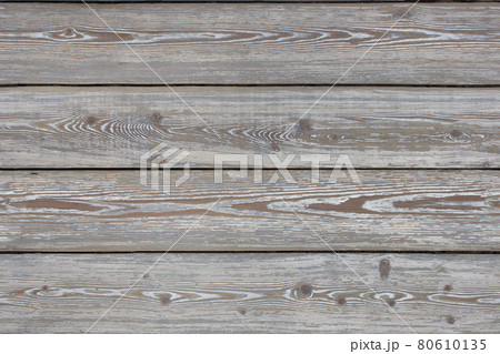 Old wooden floor with beautiful texture, view from the top. Seamless texture of wooden boards. 80610135