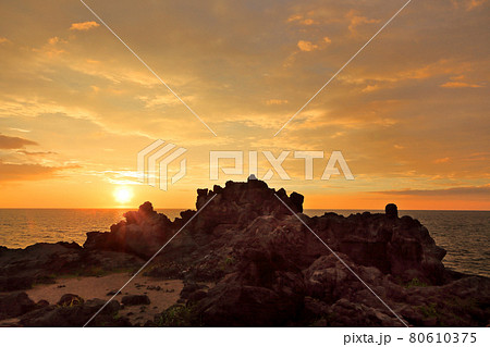 夕陽と十六羅漢岩 夕陽と十六羅漢岩 80610375