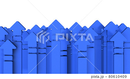 切磋琢磨するイメージ・沢山の矢印・白バック・3Dレンダリング 80610409