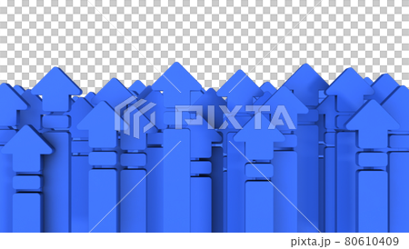 切磋琢磨するイメージ・沢山の矢印・白バック・3Dレンダリング 80610409