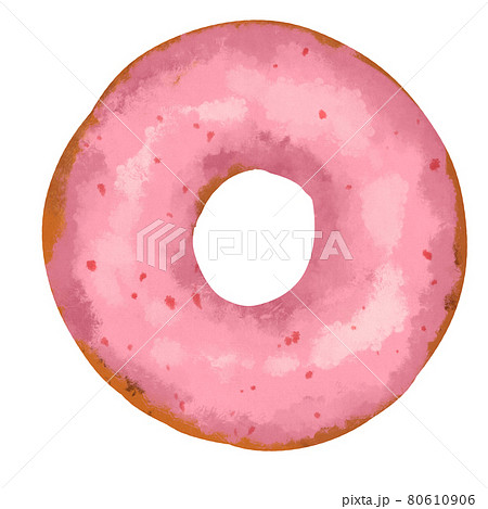 人気定番 子供 手描きイラスト 鳥とイチゴチョコドーナツ アート 写真 Asta In