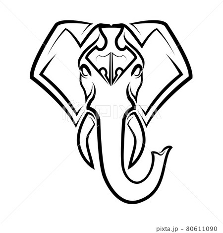Hand drawn beautiful elephant head over tribal geometric pattern. Hagh  detailed vector illustration isolated. Africa, India, boho design, travel,  tattoo art. Use for print, posters, t-shirts. Stock Vector by  ©Spline03.mail.ru 170068208