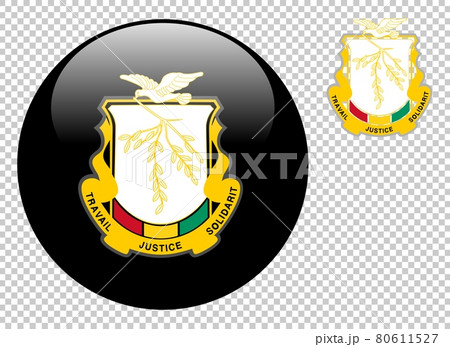 Coat of arms of Guinea vector illustration on a transparent background Coat of arms of Guinea vector illustration on a transparent background 80611527