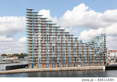 Aarhus island with seaside residences and the new children theater, Denmark Aarhus island with seaside residences and the new children theater, Denmark 80611684