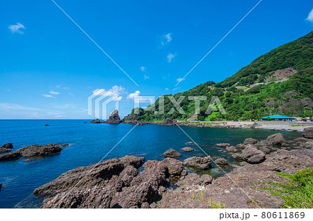 越前海岸（呼鳥門／こちょうもん）福井県　2021年夏撮影 80611869