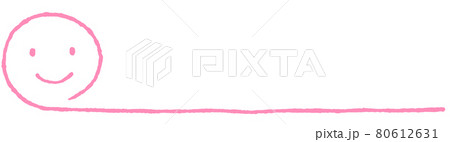 手描きクレヨン風の表情のライン 80612631