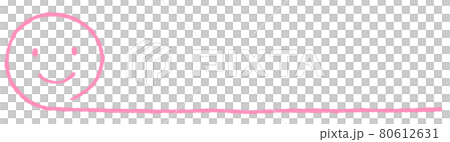 手描きクレヨン風の表情のライン 80612631