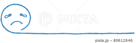 手描きクレヨン風の表情のライン 手描きクレヨン風の表情のライン 80612646