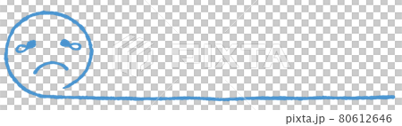 手描きクレヨン風の表情のライン 手描きクレヨン風の表情のライン 80612646