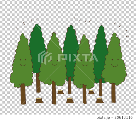 林業 森のイラスト 林業 森のイラスト 80613116