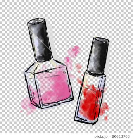 Illustration of a fashionable manicure bottle... - Stock Illustration ...