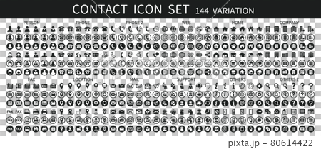 ビジネスや名刺に関連したアイコンセット144 80614422