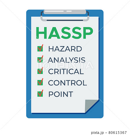 HACCP. Hazard analysis critical control points icon. Vector logo template. Certificate form 80615367