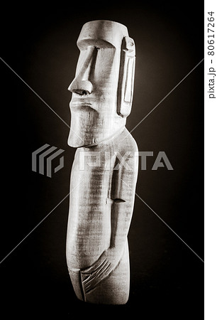 Traditional statue of a moai from Easter Island 80617264