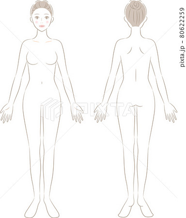 女性　裸　全身 80622259