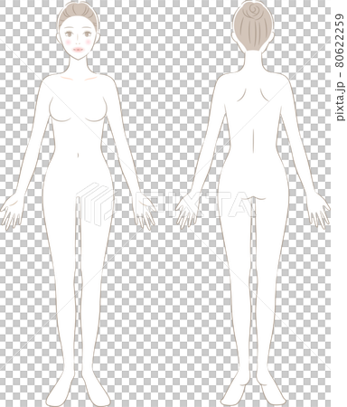 女性　裸　全身 80622259