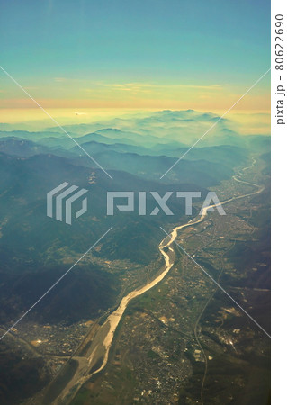 空中撮影した徳島 80622690