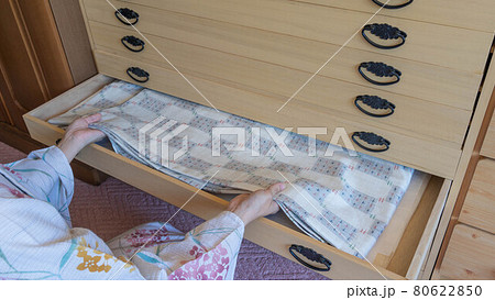 和服を着た女性|桐ダンス・桐箪笥 着物の収納イメージ 和服を着た女性|桐ダンス・桐箪笥 着物の収納イメージ 80622850