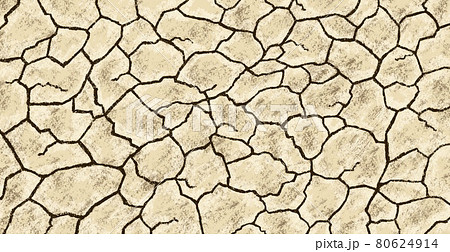 砂漠や地割れの背景イラストイメージのイラスト素材