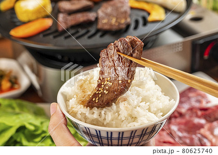 焼き肉　焼肉　おうち焼肉　家焼肉 80625740