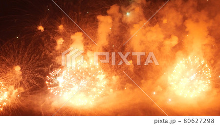 Golden Firework celebrate anniversary happy new year 2022, 4th of july holiday festival. Gold firework in the night time celebrate national holiday. Countdown to new year 2022 gold party time event Golden Firework celebrate anniversary happy new year 2022, 4th of july holiday festival. Gold firework in the night time celebrate national holiday. Countdown to new year 2022 gold party time event 80627298