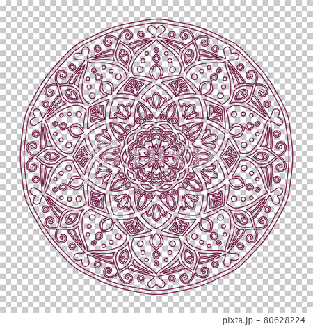 Mandala pattern illustration of lines that you can enjoy coloring 80628224