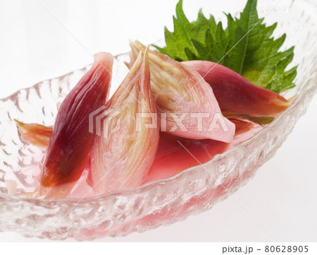 ミョウガの甘酢漬け 80628905