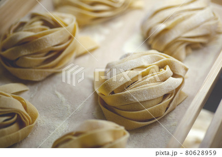 Fresh pasta. Handmade homemade Italian pasta made with fresh ingredients, eggs and wheat flour. Fresh pasta. Handmade homemade Italian pasta made with fresh ingredients, eggs and wheat flour. 80628959